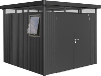 BIOHORT Gerätehaus »Highline Windowedition«, Gr. H3, dunkelgrau-metallic, Doppeltür