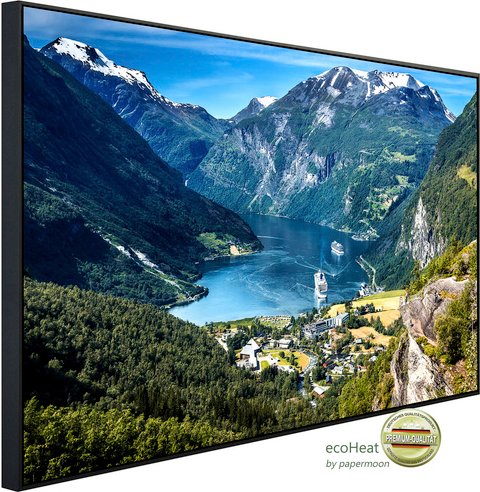 Thumbnail - papermoon Infrarotheizung »EcoHeat - Landschaft mit Bergen«, Matt-Effekt - bunt
