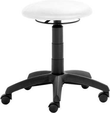 Mayer Sitzmöbel Multifunktionshocker »1282«, Breite: 60 cm, höhenverstellbar, Kunstleder, weiß - weiss