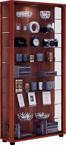 VCM Vitrine »Lumo Maxi«, BxH: 59 x 113 cm, Holzwerkstoff/Glas - braun