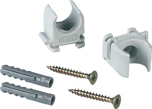 REV-Ritter Klemmschelle, Kunststoff, 10 Stück Klemmschellen, Grau