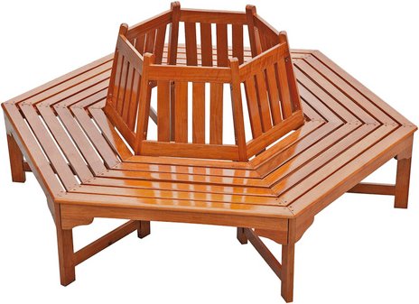 GARDEN PLEASURE Baumbank »ONTARIO«, Eukalyptusholz, BxHxT: 155 x 78 x 155 cm - braun