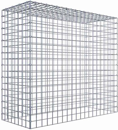 Gabiona Gabione, silbergrau, Maschenweite 5 cm x 5 cm, C-Ring - silberfarben