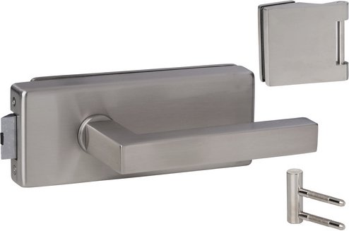 ALPERTEC Glastürbeschlag, Edelstahl - silberfarben