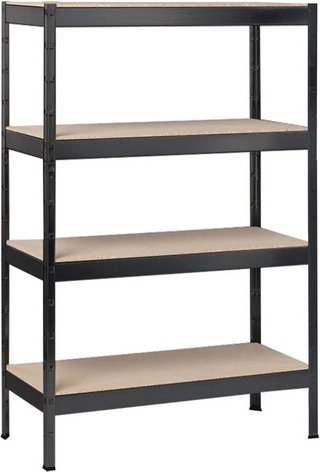 SCHULTE REGALWELT Regal, Grundregal S, 1800 x 1000 x 350 mm, 540 kg max. Belastung - schwarz