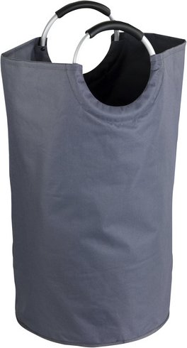 WENKO Wäschesammler, BxHxL: 38 x 72 x 38 cm, Polyester - grau