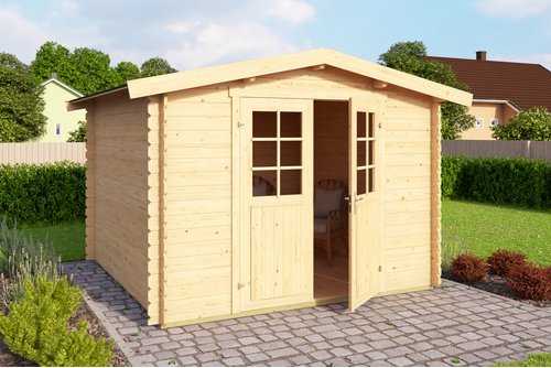 Mr. GARDENER Gartenhaus »Australien«, Holz, BxHxT: 333 x 250 x 280 cm (Außenmaße inkl. Dachüberstand), Wandstärke 28mm -...