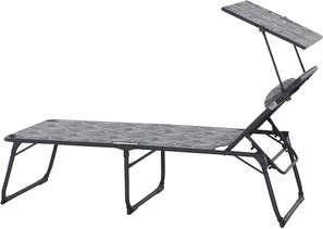 SIENA GARDEN Campingliege »Natura«, Alugestell, Polyester, grau