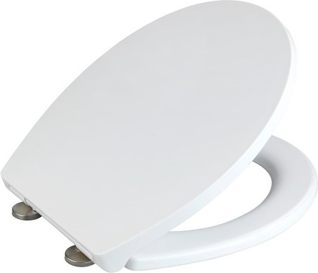 WENKO WC-Sitz »Ostuni«, Breite: 370 mm, oval, Thermoplast - weiss