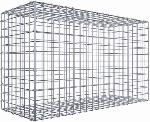 Gabiona Gabione, silbergrau, Maschenweite 5 cm x 5 cm, C-Ring - silberfarben