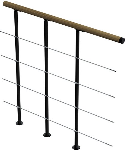 DOLLE Brüstungsgeländer, Holz, Länge: 100 cm - grau