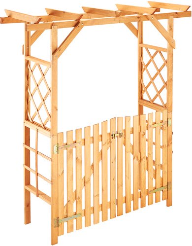 PROMADINO Pergola, BXHxL: 65 x 206 x 192 cm - braun