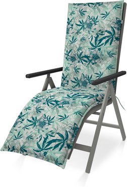 DOPPLER Gartenmöbelauflage »Living«, BxL: 48 x 170 cm, Polyester - blau