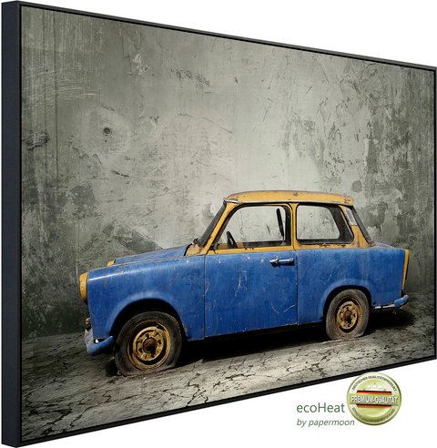 Thumbnail - papermoon Infrarotheizung »EcoHeat - Vintage rostiges Auto«, Matt-Effekt - bunt