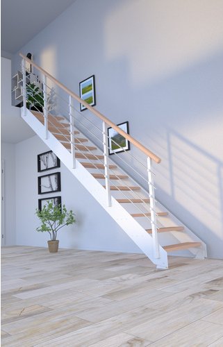 STARWOOD Systemtreppe »Kos«, Metall, 13 Stufen, max. Geschosshöhe 280 cm - braun