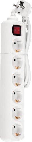 REV-Ritter Steckdosenleiste, BxHxL: 5,3 x 4,1 x 28 cm - weiss