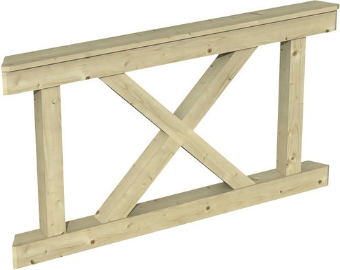 SKANHOLZ Brüstung, BxH: 78,5 x 84 cm, natur, Holz