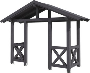 SKANHOLZ Vordach »Stralsund 5«, 360 x 139 cm (BxT), nordische Fichte, schiefergrau