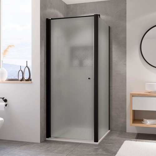 BREUER Duschkabine »Elana 6«, Höhe: 200 cm, schwarz, Scheibenstärke: 6 mm