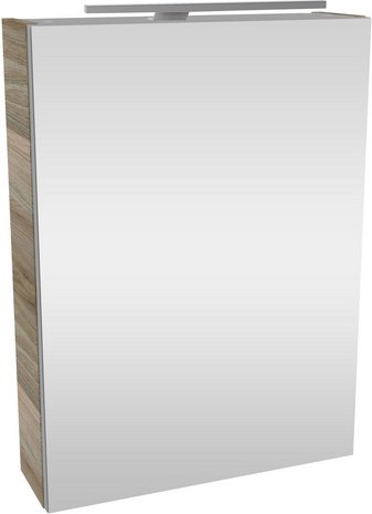 FACKELMANN Spiegelschrank »SBC Gäste Bad«, Steinesche, BxHxT: 50 x 68 x 15,3 cm - grau