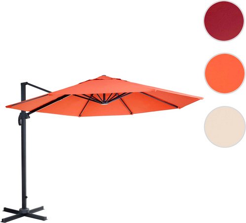 MVG Ampelschirm »MVG-A96«, rund Ø 3m Alu/Stahl 23kg - orange