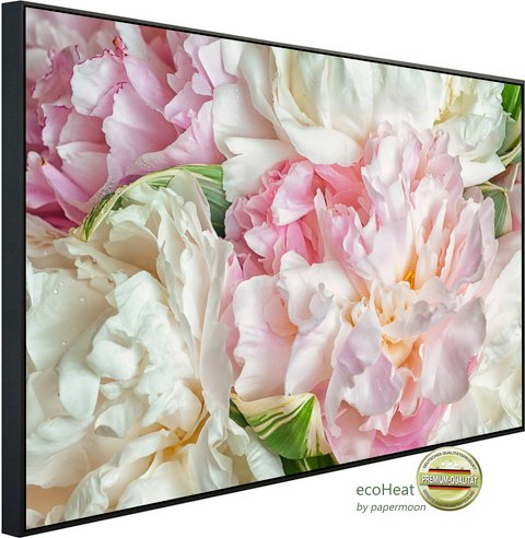 papermoon Infrarotheizung »EcoHeat - Blühende Pfingstrosen«, Matt-Effekt - bunt