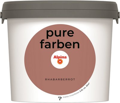 ALPINA Wandfarbe »Pure Farben«, Rhabarberrot, 2,5L, matt
