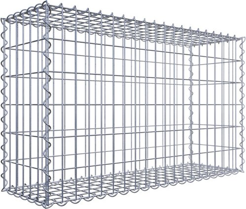 Thumbnail - Gabiona Gabione, silbergrau, Maschenweite 5 cm x 10 cm, Spirale - silberfarben