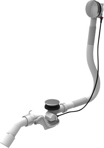 Thumbnail - OTTOFOND Ab-/Überlaufgarnitur »Ab-/Überlaufgarnitur zu Porta/Space«, Ø: 40/50 mm, Kunststoff - silberfarben