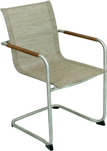 GARDEN PLEASURE Stuhl-Set »Nova«, 4 Sitzplätze, Edelstahl/Kunststoff - beige