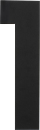 Intersteel Hausnummer, Nummer 1 XXL, mattschwarz, Stahl