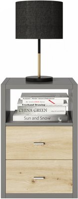 PHOENIX Raumteiler-Regal »Fortuna«, BxHxL: 58 x 39,2 x 34 cm, inkl. Schubladencontainer - grau