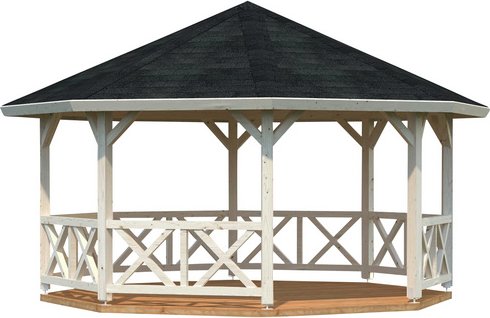 PALMAKO Pavillon »Betty 2«, Spitzdach, achteckig, BxHxT: 551 x 346 x 551 cm - weiss
