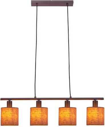 NÄVE Pendelleuchte »MARON«, BxHxL: 12 x 19 x 71,5 cm, Metall/Textil - beige