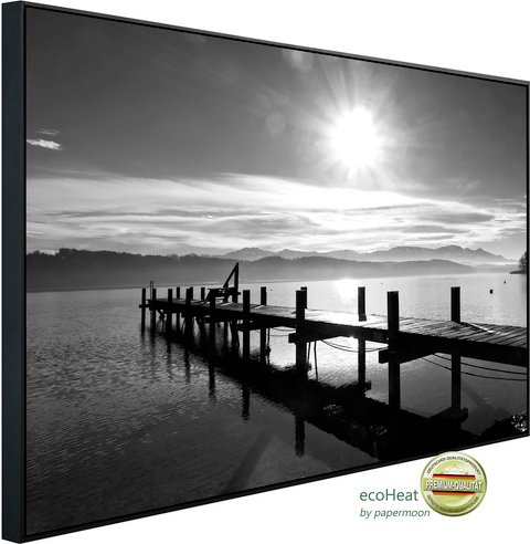 Thumbnail - papermoon Infrarotheizung »EcoHeat - Landschaft Schwarz + Weiss«, Matt-Effekt - bunt