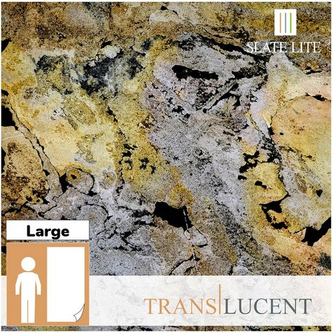 SlateLite Schieferfurnier »Translucent Falling Leaves«, bunt, Leicht-Schiefer - grau