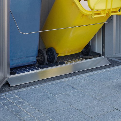 BIOHORT Bodenplatte »AlexDuo«, Boden-Set Mülltonnenbox - grau