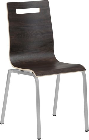 Mayer Sitzmöbel Stapelstuhl »2119«, BxL: 53 x 55 cm, Stahl/Holz - braun