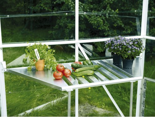 VITAVIA Aluminiumtisch, BxHxt: 51,9 x 95,4 x 121,6 cm - silberfarben