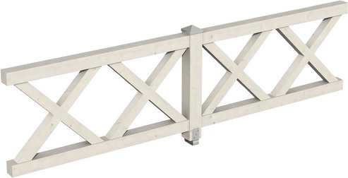 SKANHOLZ Brüstung, B x H: 335 x 84 cm, Holz, Farbe: weiß