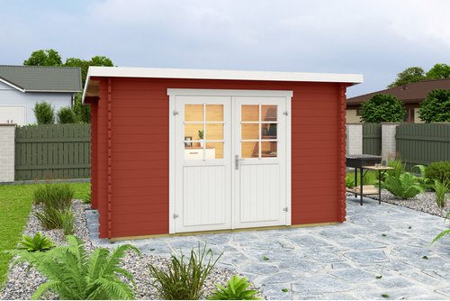 Mr. GARDENER Gartenhaus »Malta«, Holz, BxHxT: 300 x 211 x 200 cm (Außenmaße) - rot