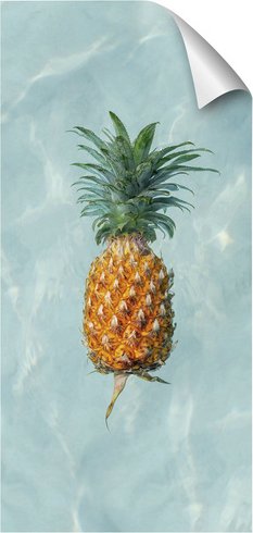 mySPOTTI Duschrückwand-Panel, fresh, Ananas, 210x100 cm - blau