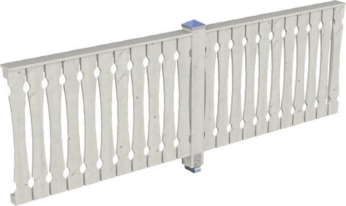 SKANHOLZ Seitenwand, B x H: 305 x 96 cm, Holz, Farbe: weiß