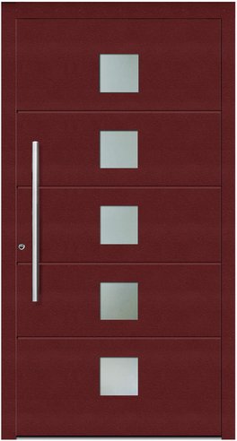 KNOCK Aluminium-Haustür »Terra Nova«, purpur - rot