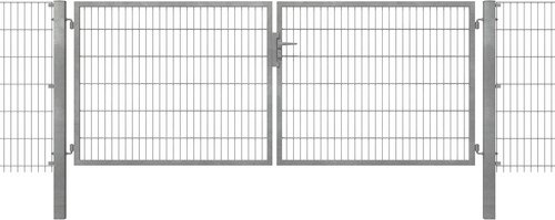 hadra Gartentor, Durchgangs-BxH: 300 x 200 cm, 2-flügelig - silberfarben