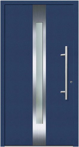 KNOCK Flügelüberdeckende Kunstoff-Haustür »Terra«, stahlblau
