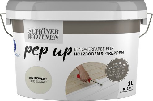 SCHÖNER WOHNEN FARBE Renovierfarbe »pep up«, weiß , seidenmatt - weiss