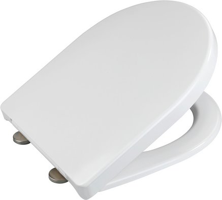WENKO WC-Sitz »Exclusive«, Breite: 365 mm, D-Form, Duroplast - weiss