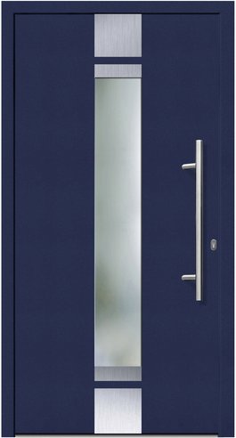 KNOCK Flügelüberdeckende Kunstoff-Haustür »Terra«, stahlblau