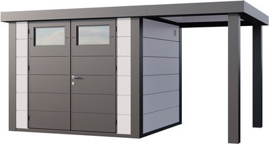 Telluria Gerätehaus »Classico«, BxHxT: 456 x 219 x 258 cm (Außenmaß inkl. Dachüberstand) - weiss